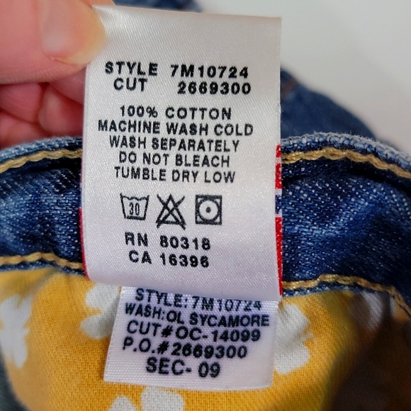 LUCKY ☘ BRAND ♡ Men's Denim Short Inseam Classic Fit Short Length Blue Jeans 36 - Picture 14 of 17